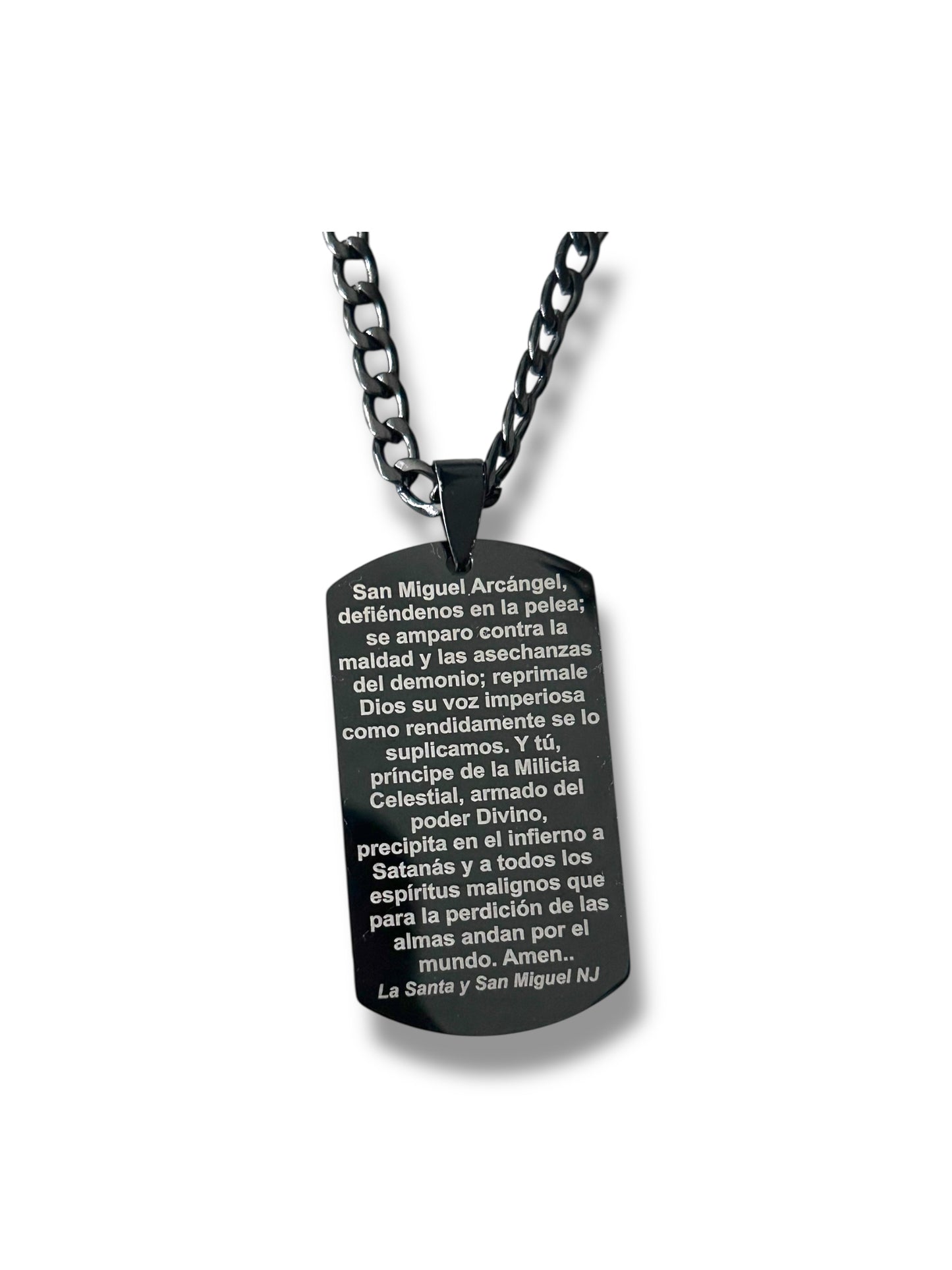 Black Metallic steel Saint Michael