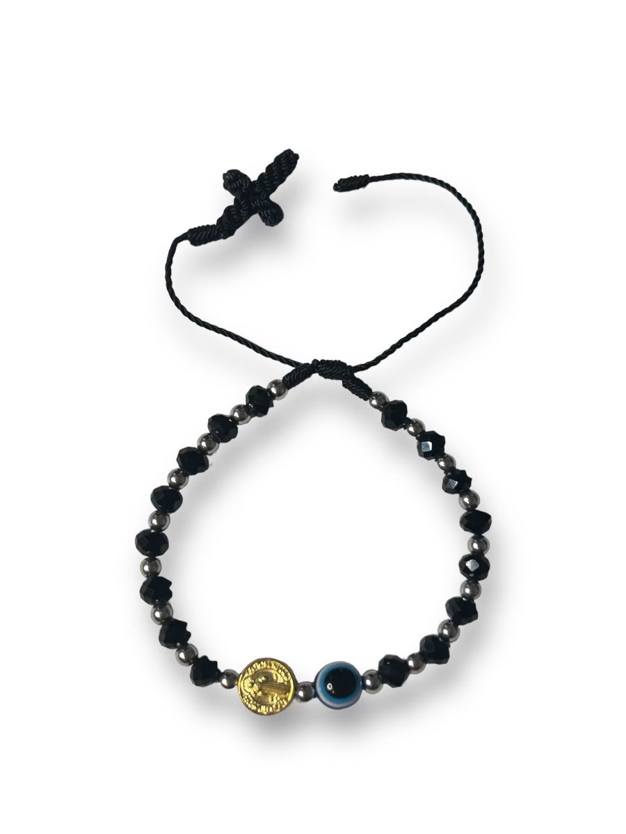 San Benito Medal - Protection and Strength Amulet Evil Eye Bracelet
