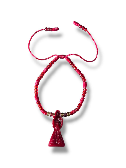 Blessed in Red – Santa Muerte Guardian Bracelet