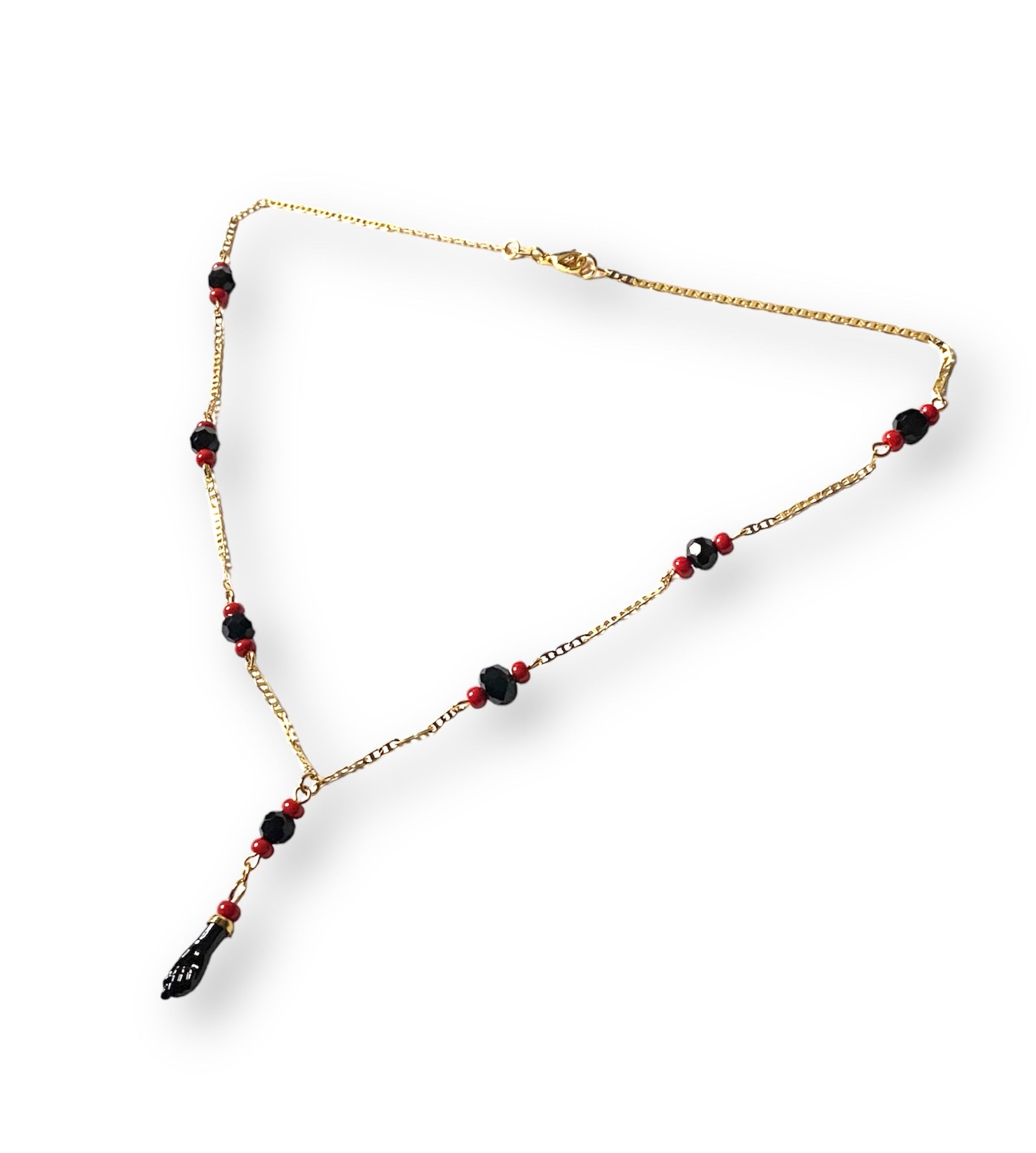Azabache Gold Filled Necklace Protection
