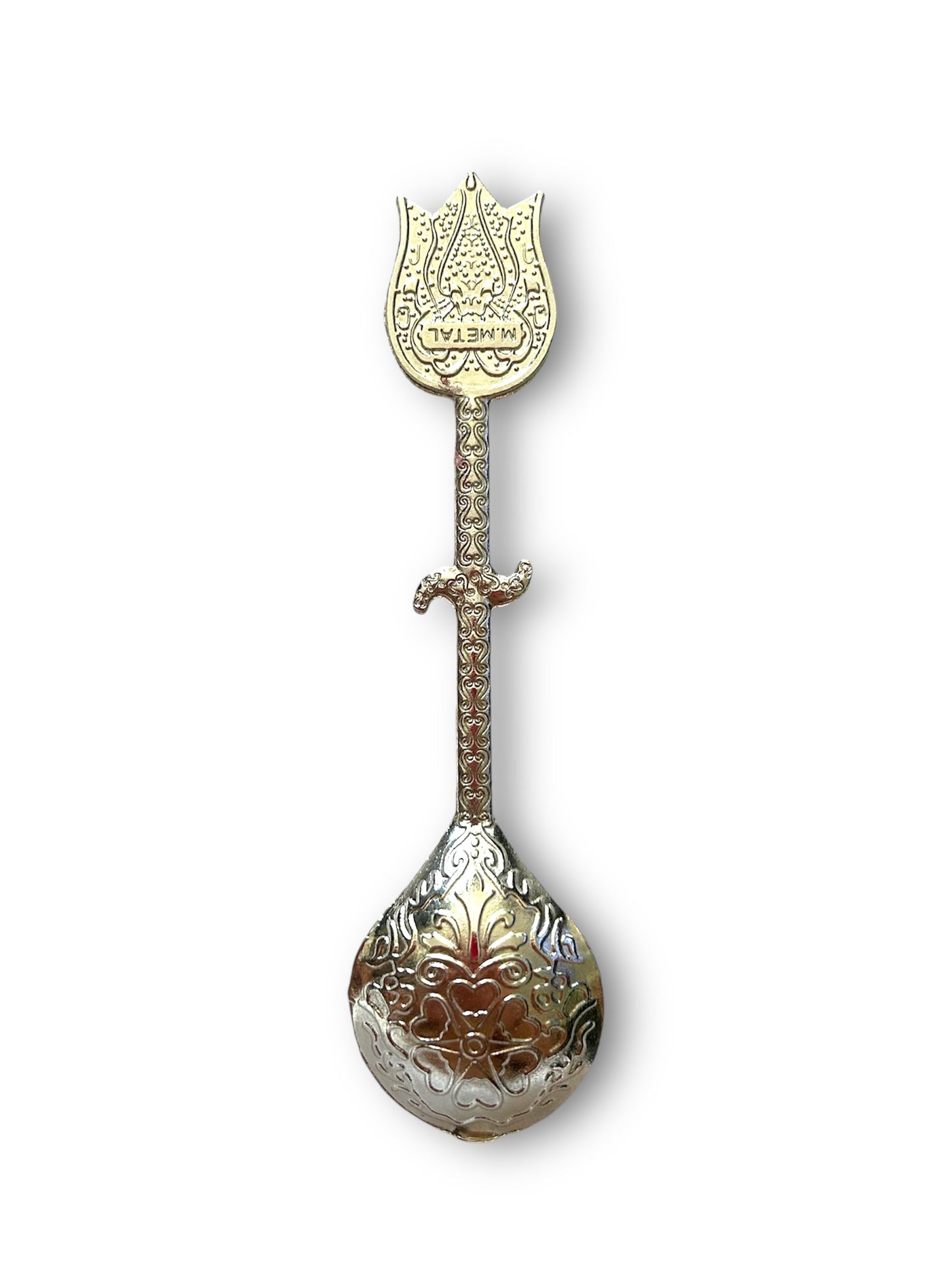 Silver Nazar Eye Spoon with Intricate Art Craft for Spiritual Protection