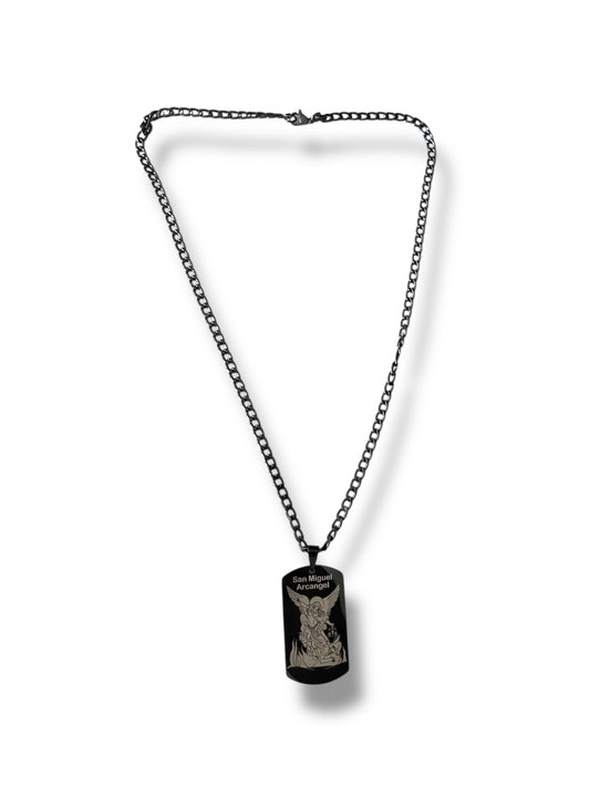 Black Metallic steel Saint Michael