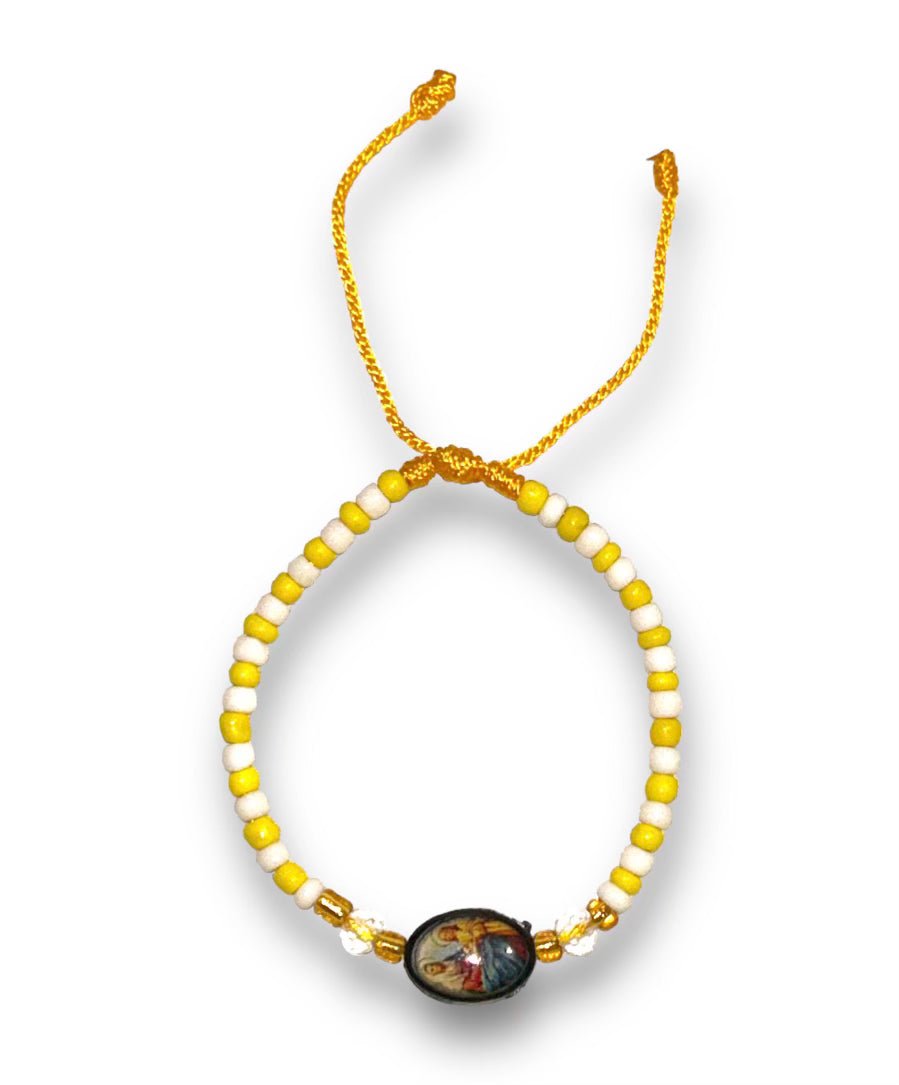 Radiant Saint Anaisa Yellow and White Beaded Bracelet