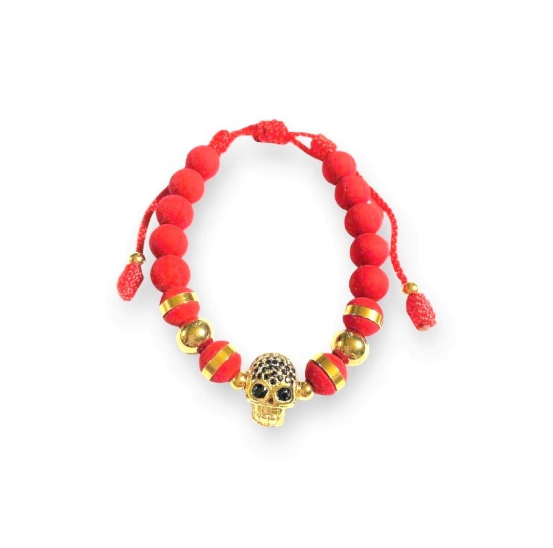 Red & Gold Skull Head