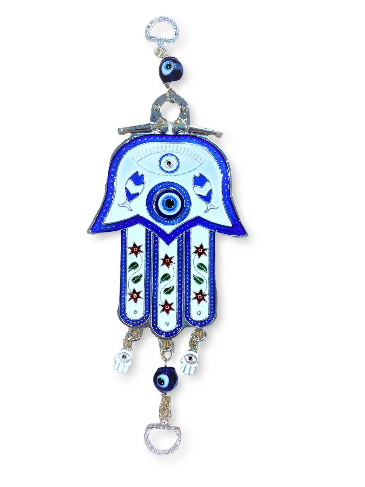 White Hamsa Hand Evil Eye