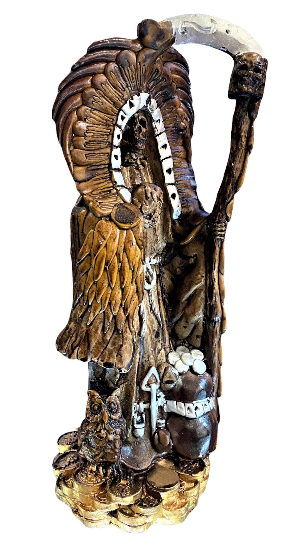 Wooden Santa Muerte