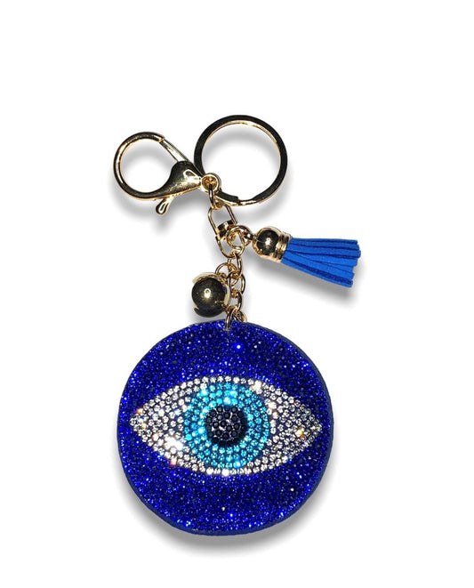 Blue Circle Evil Eye Key Chain
