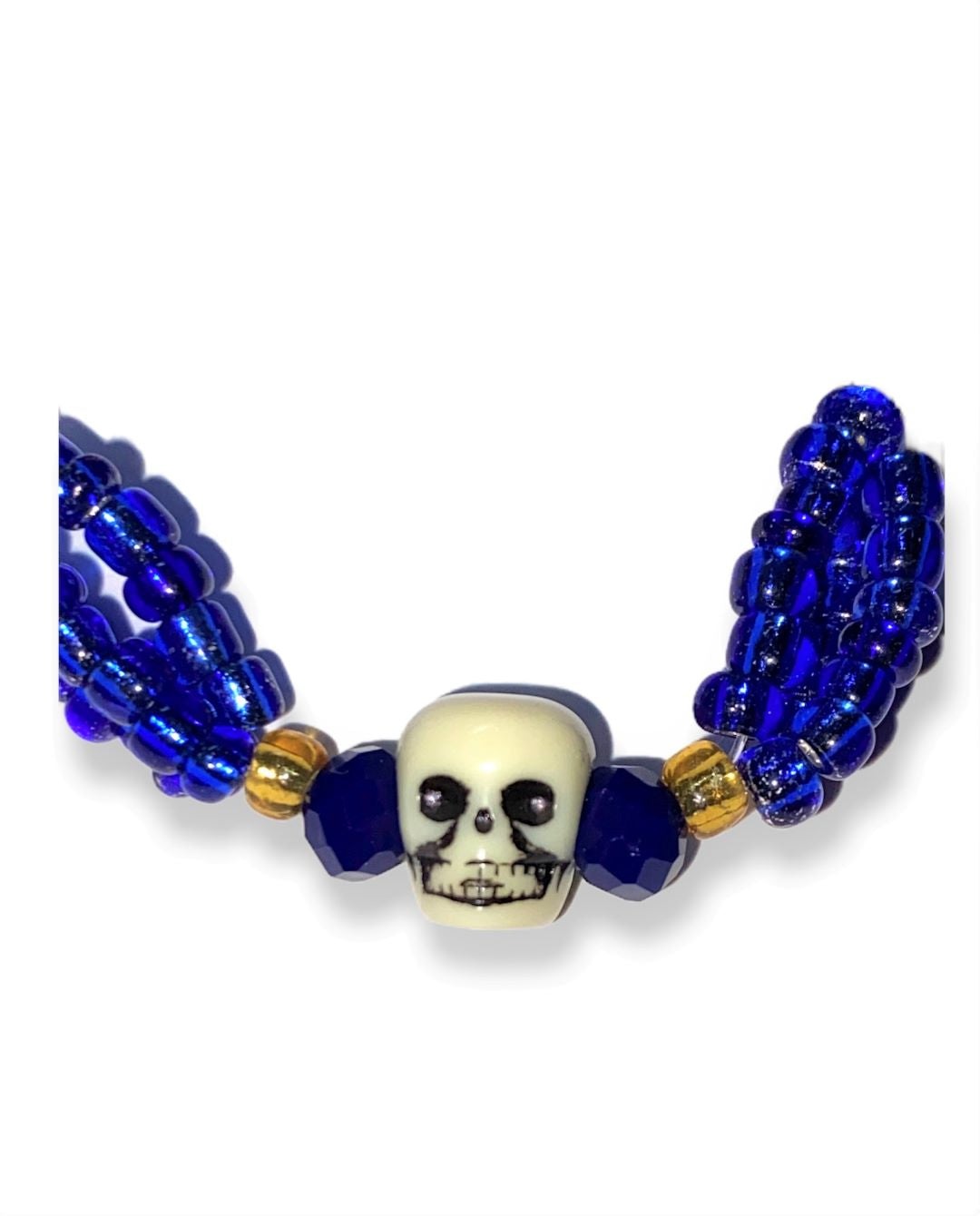 Blue Four Skull