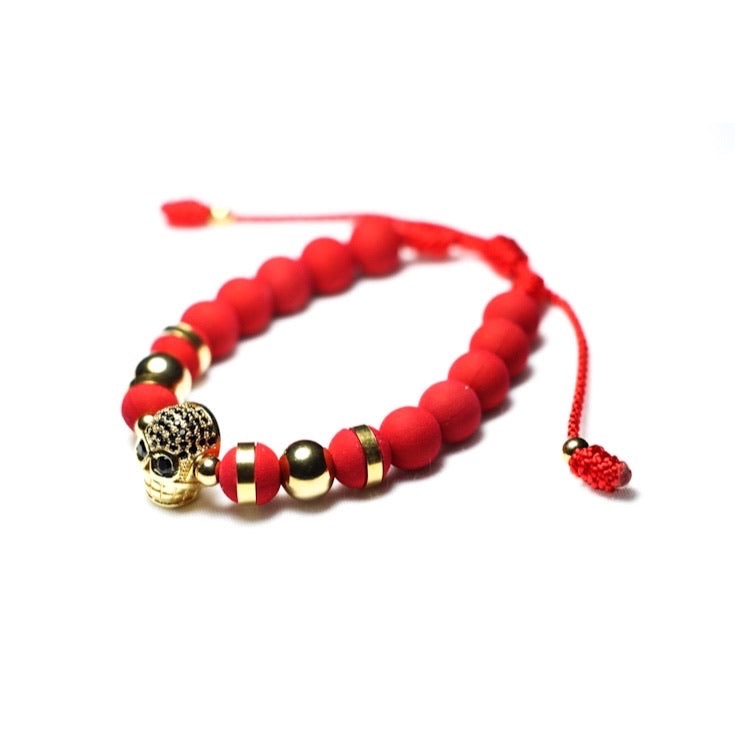 Red & Gold Skull Head