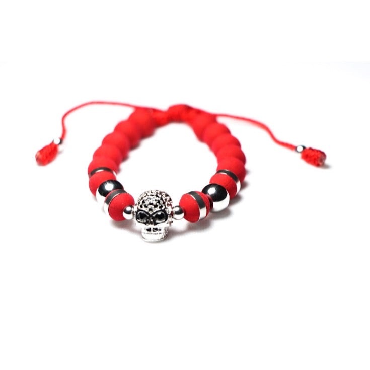 Red & Silver Skull Head