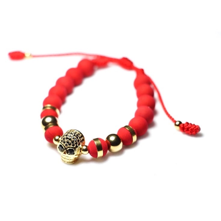 Red & Gold Skull Head