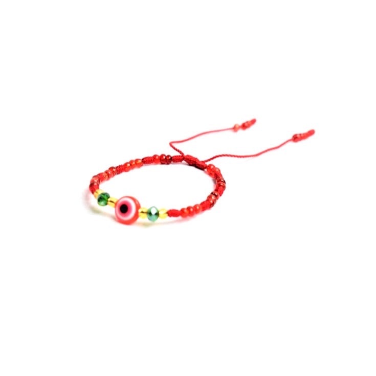 Red & Green Crystal Evil Eye