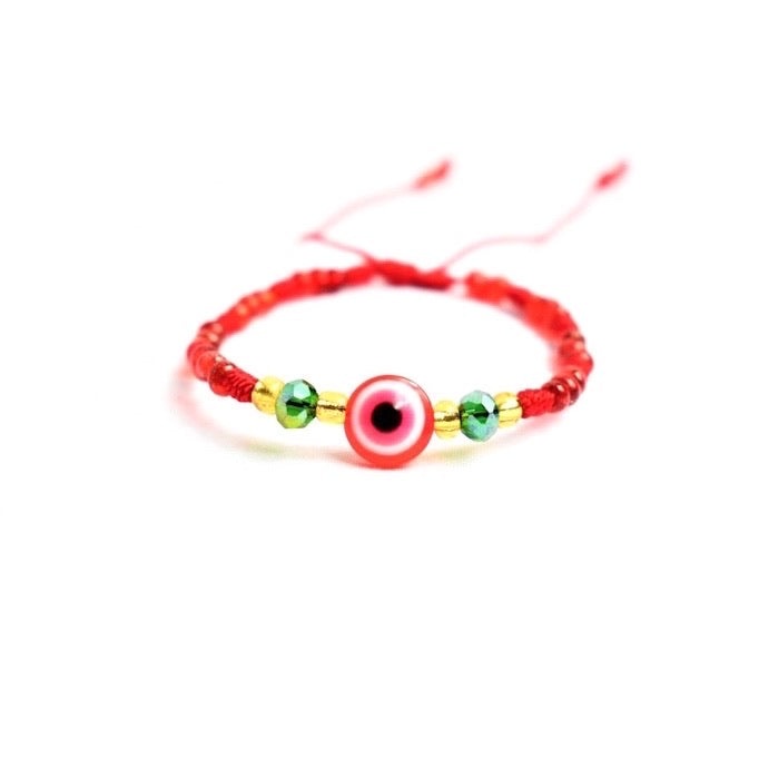 Red & Green Crystal Evil Eye