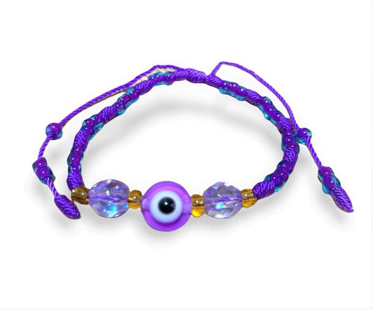 Purple Crystal Evil Eye