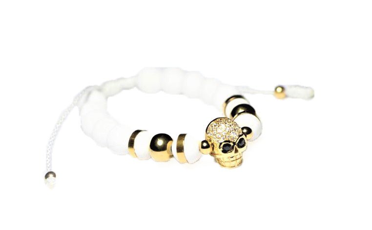 White and Gold Skull